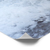 Poster Chien courant dans l'eau à la plage. (Coin)