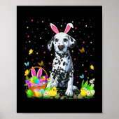 Poster Chien dalmate Chasse aux oeufs de Pâques Dalmatien (Devant)