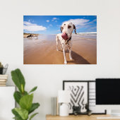 Poster Chien Dalmatien Sur La Plage (Bureau à domicile)
