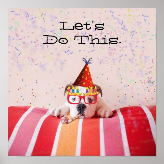 Poster Chien d'anniversaire (Devant)