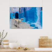 Poster Chien dans la ville bleue (Cuisine)