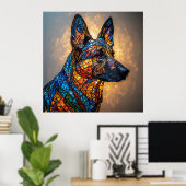 Poster Chien de berger allemand (Bureau à domicile)