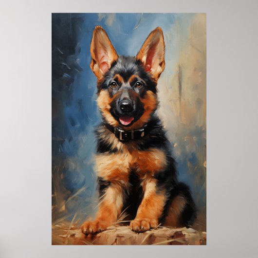 Poster Chien de berger allemand chiot (Devant)