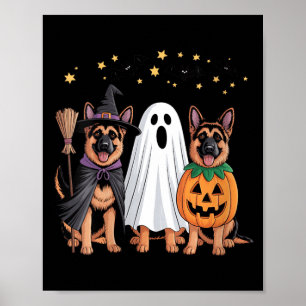 Poster Chien de berger allemand de fantôme de sorcière de