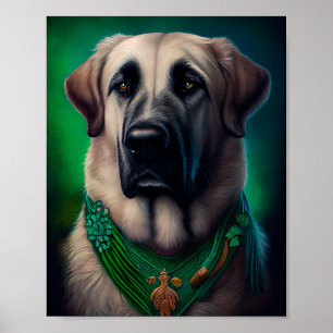Poster Chien de berger anatolien en Robe de Fête de Saint