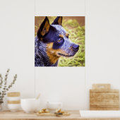 Poster Chien de bétail australien - Portrait de chien (Cuisine)