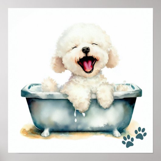 Poster Chien de Bichon Frise (Devant)