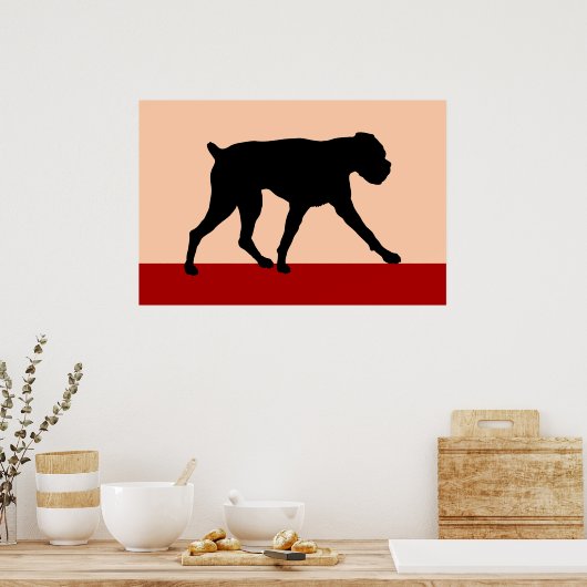 Poster Chien de boîte d'art moderne (Cuisine)