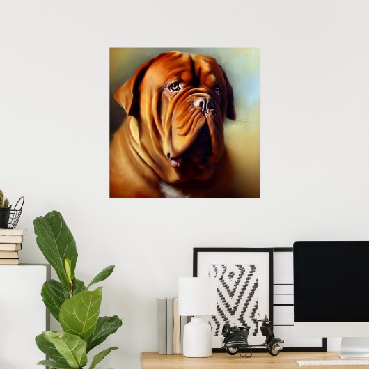 Poster Chien de Bordeaux (Bureau à domicile)