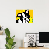 Poster Chien de Boston Terrier (Bureau à domicile)