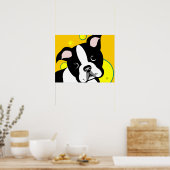 Poster Chien de Boston Terrier (Cuisine)