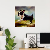 Poster Chien de Boston Terrier (Bureau à domicile)