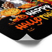 Poster Chien de Boston Terrier Happy Halloween Thanksgivi (Coin)