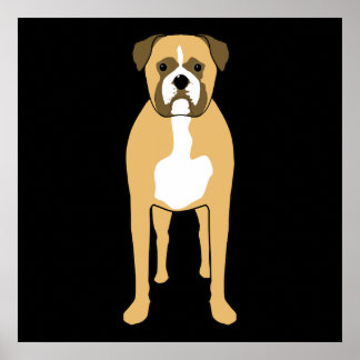 Poster Chien de boxe.