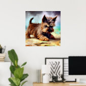 Poster Chien de Cairn Terrier (Bureau à domicile)