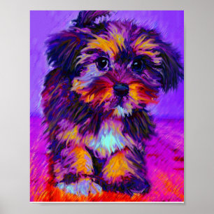 Poster chien de calicot