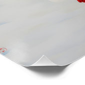 Poster Chien de caniche à Noël de neige (Coin)