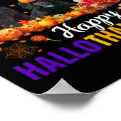 Poster Chien de caniche Hallothanksmas Halloween Thanksgi (Coin)