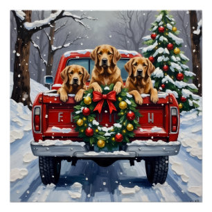 Poster Chien de chasse de la baie de Chesapeake camion ro
