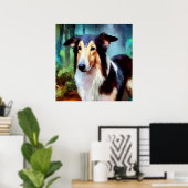 Poster Chien de Collie lisse (Bureau à domicile)