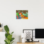 Poster Chien de Corgi 164 (Bureau à domicile)