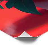 Poster Chien de Corgi souriant avec fleurs (Coin)