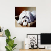 Poster Chien de Coton de Tulear (Bureau à domicile)