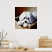 Poster Chien de Coton de Tulear (Cuisine)