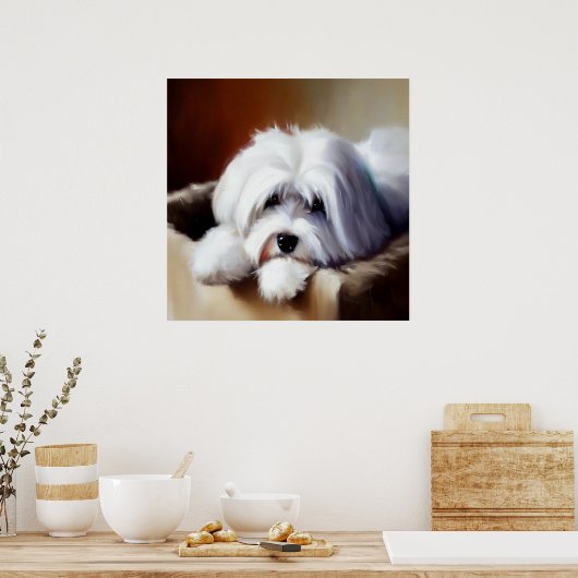 Poster Chien de Coton de Tulear (Cuisine)