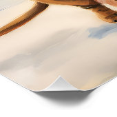 Poster Chien de Dachshund à Noël de neige (Coin)