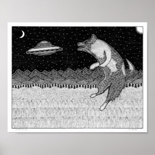 Poster Chien de disque de vol