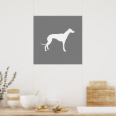 Poster Chien de Greyhound (Cuisine)