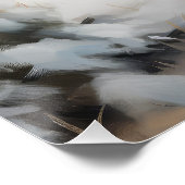 Poster Chien de Keeshond à Noël de neige (Coin)