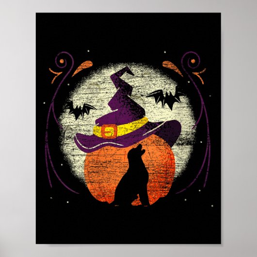 Poster Chien de Labrador Femme Halloween (Devant)