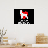Poster Chien de loup berger allemand (Cuisine)