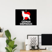 Poster Chien de loup berger allemand (Bureau à domicile)