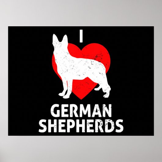 Poster Chien de loup berger allemand (Devant)