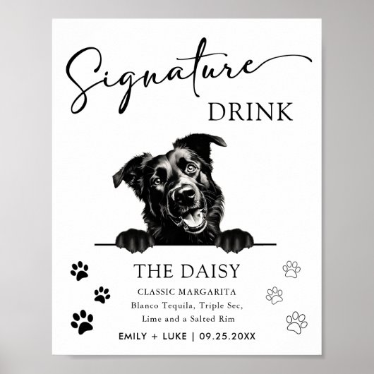 Poster Chien de Majorque Signature Mariage Signet boisso (Devant)