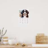Poster Chien de Montagne Bernois Chien 2025 Calendrier (Cuisine)