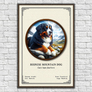 Poster Chien de montagne bernois Série de zoologie