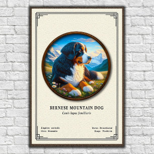 Poster Chien de montagne bernois Série de zoologie