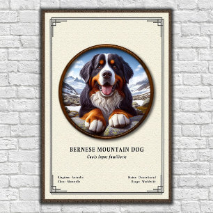 Poster Chien de montagne de Berne Série de zoologie