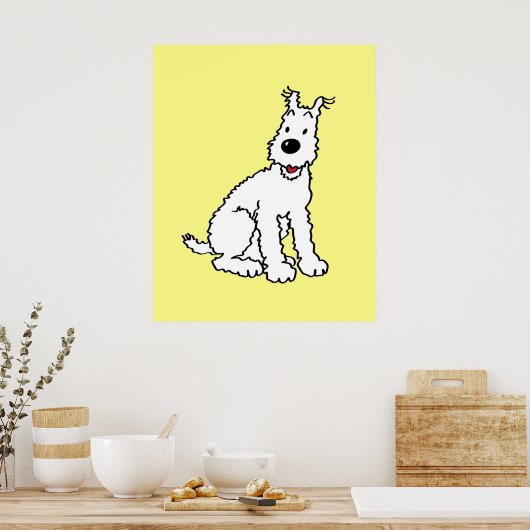 Poster Chien de neige Tin Tin (Cuisine)