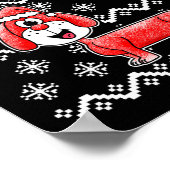 Poster Chien de Noël moche de Dachshund (Coin)