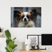 Poster Chien de papillon mou (Bureau à domicile)
