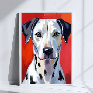 Poster Chien de peinture dalmate Art aquarelle animal de 