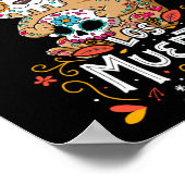 Poster Chien de performance de Dia De Los Muertos (Coin)