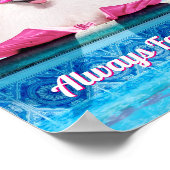 Poster Chien De Piscine En Palmes (Coin)