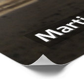 Poster Chien de plage au coucher du soleil (Coin)