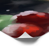 Poster Chien de Poméranie en Noël de neige (Coin)